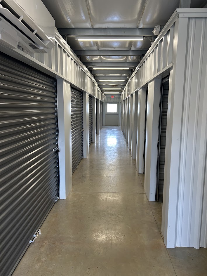 Large and smaller units. Interior self storage unit at Hub City Storage in Elizabethtown Kentucky